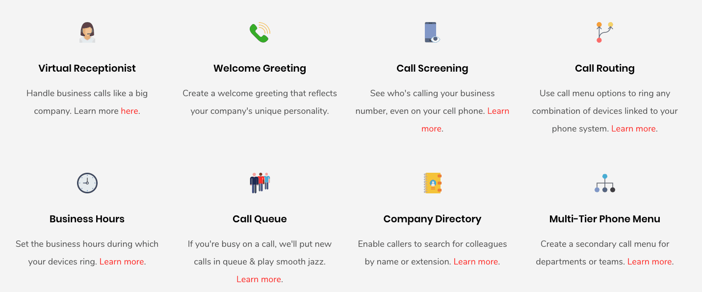 LinkedPhone virtual receptionist